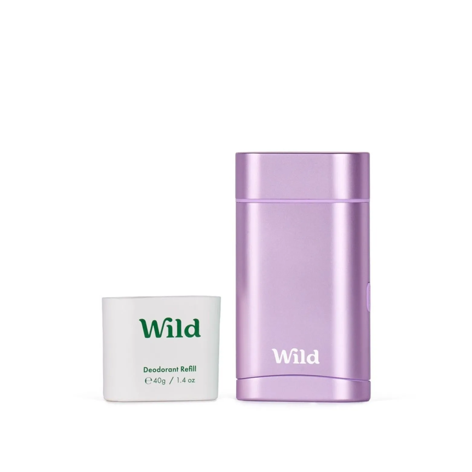 Wild Purple Case and Coconut & Vanilla Refillable Natural Deodorant 40g (1.41oz)