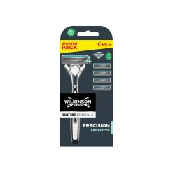Wilkinson Sword Quattro Essential 4 Precision Sensitive Razor + 4 Replacement Blades