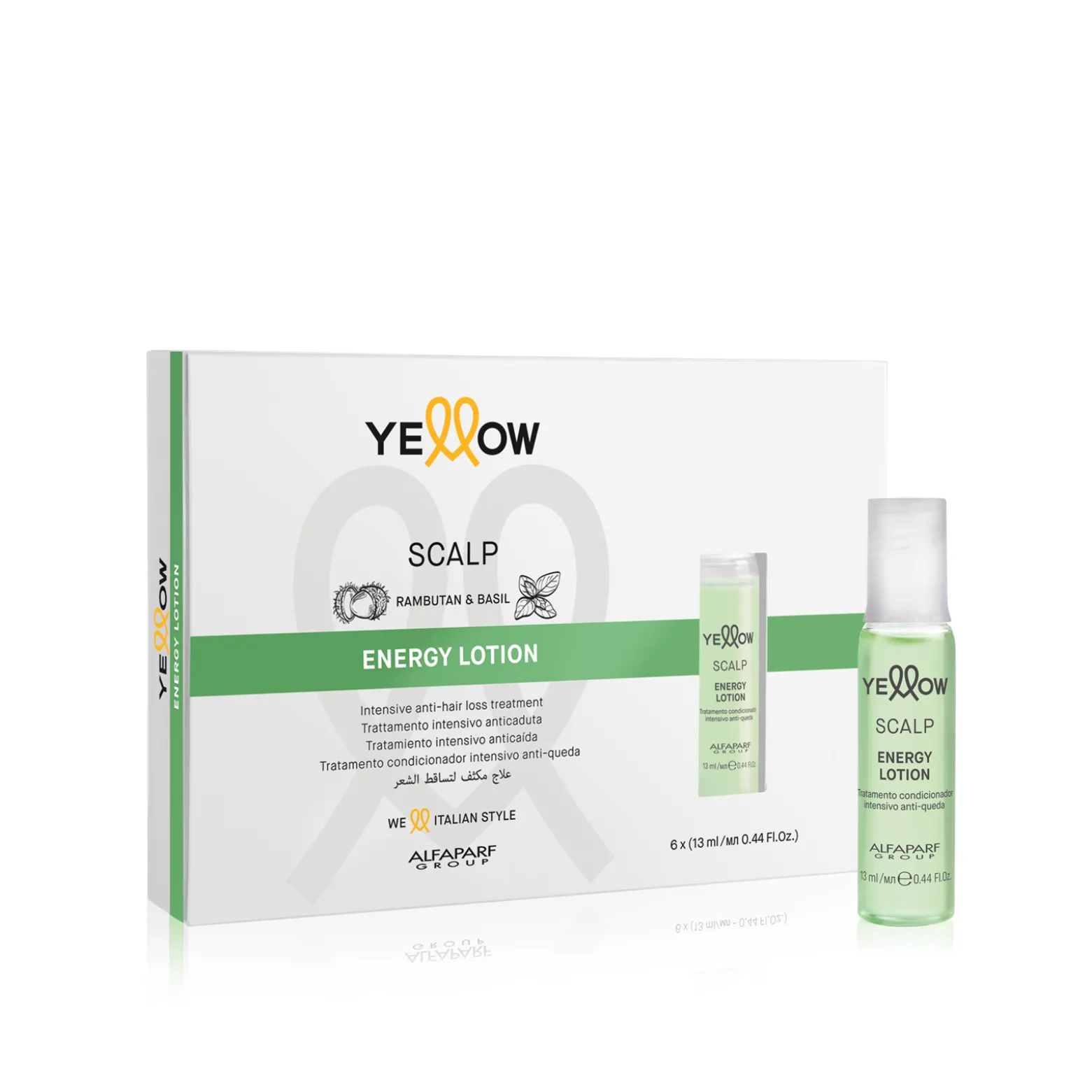 Yellow Professional Scalp Energy Lotion 6x13ml (6x0.44 fl oz)