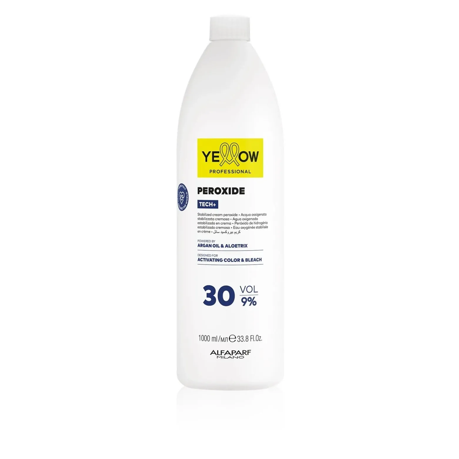Yellow Professional Tech+ Stabilized Peroxide Cream 30 Vol 1L (33.8floz)