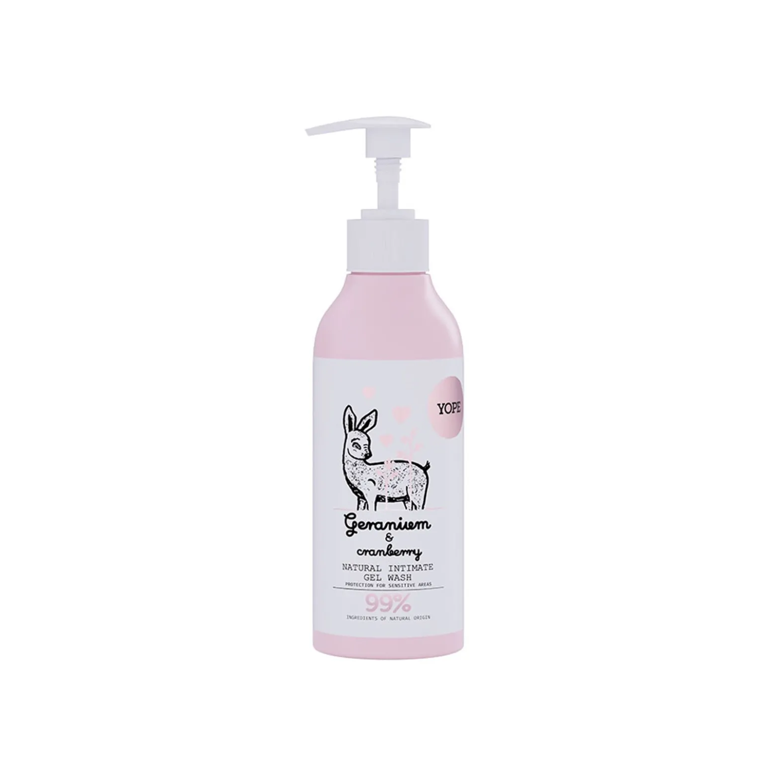 Yope Geranium & Cranberry Natural Intimate Gel Wash 300ml (10.1 fl oz)