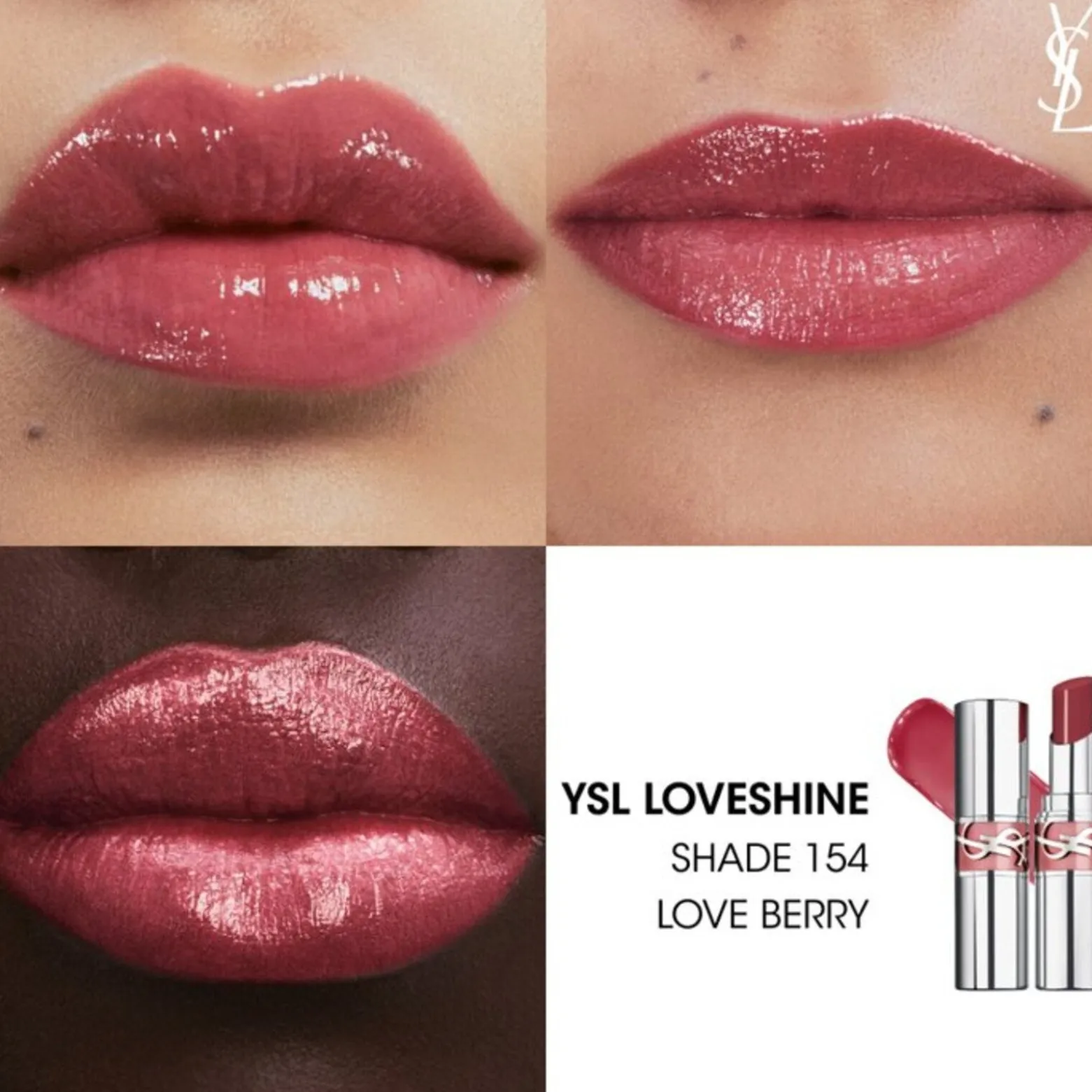 Yves Saint Laurent Loveshine High-Shine Caring Lipstick 154 Love Berry 3.2g (0.11oz)