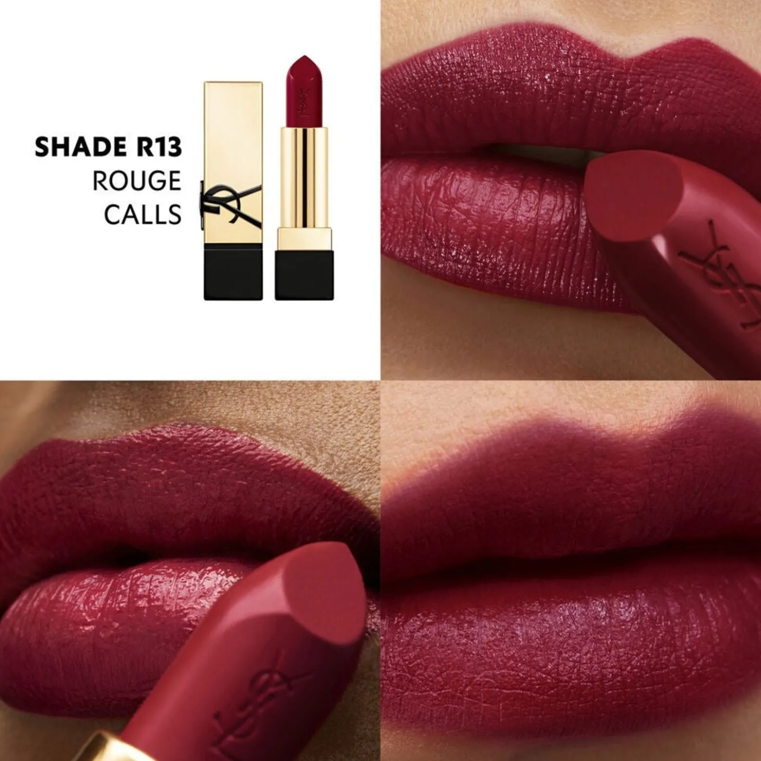 Yves Saint Laurent Rouge Pur Couture Satin Color Lipstick R13 Rouge Calls 3.8g (0.13oz)