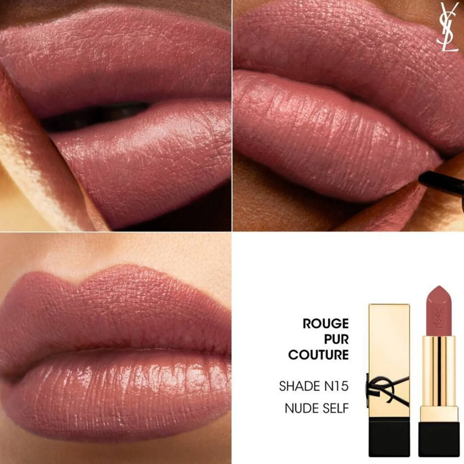 Yves Saint Laurent Rouge Pur Couture Satin Color Lipstick N15 Nude Self 3.8g (0.13oz)